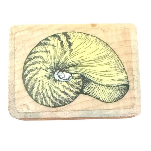 Ocean Sea Shell Small Rubber Stamp - Picture 1 of 2